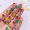 50 stuks Gemengde Hars Glitter Mini Schattige Kristal Kleurrijke Rosa Chinensis Kunst Nagel Flatback Bloem Strass Applicaties DIY Scrapbook Accessoires Ambachten
