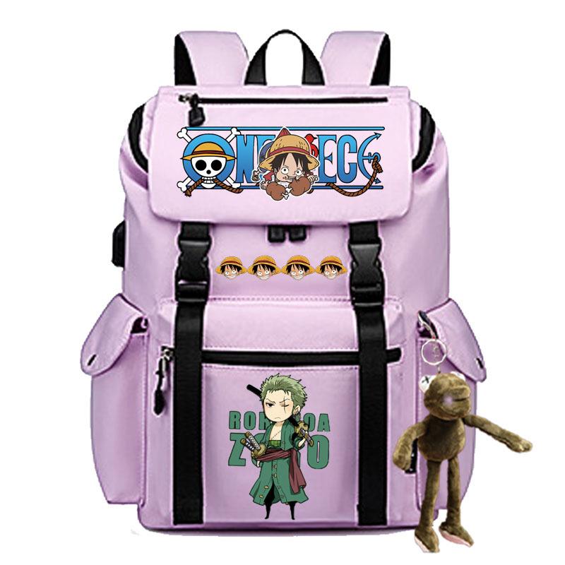 2024 grenzüberschreitend neu beliebt ONE PIECE Cartoon-Muster Rucksack Studenten große Kapazität Laptop