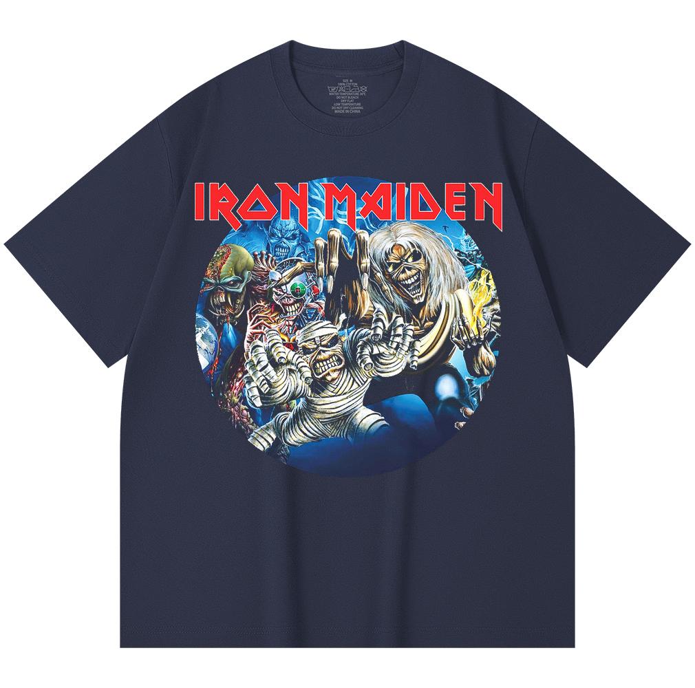 230 Gsm 100% Βαμβακερό T-Shirt Heavy Metal Μπάντα Ροκ Δημοφιλής Μουσική Εκτύπωση Unisex Βαμβακερό T-Shirt