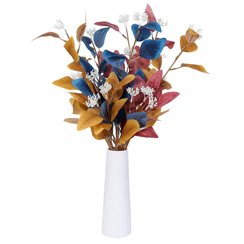 Artificial Eucalyptus Leaves with Fruits and Flowers for Home or Wedding Decor