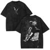 Anime Zenin Maki Jujutsu Kaisen Printed Tshirt Mens and Womens Washed Tshirt High Quality Vintage Cotton Tshirt Tops