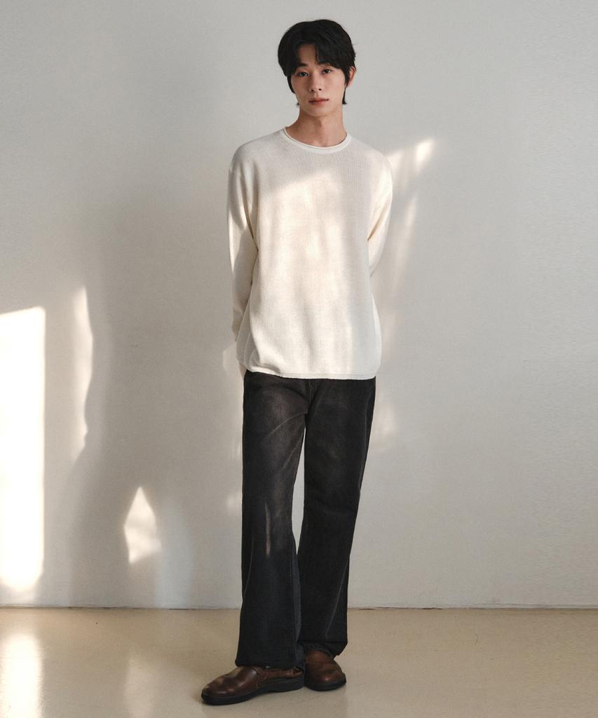 Wednesday Oasis Minimal Hazzi Round Knit_Ivory(Wc26Kn24)