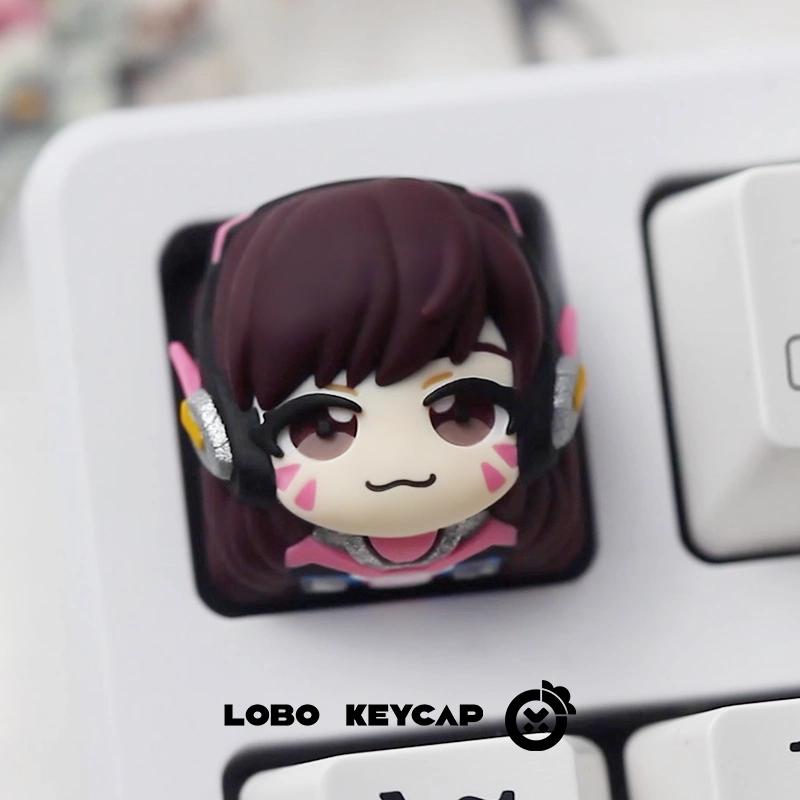 Overwatch New D.Va Kiriko Resin Keycaps - Custom Mechanical Keyboard Keycaps Cute Gaming Peripheral Gift For Girls