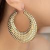 European-American Style Gold Crescent Moon Polka Dot Earrings - Simple Geometric Fashion Statement