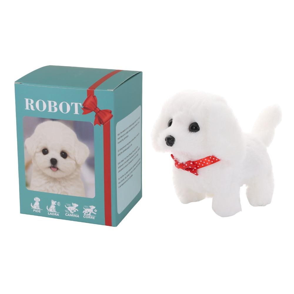 Cute Plush My Realistic Robot Puppy Walking Barking Simulated Puppy Tail Wagging Interactive Plush Robot Dog Educational Gift
