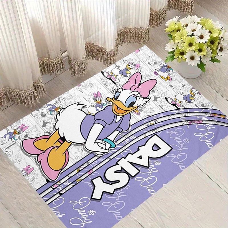 1pc Disney Cartoon Characters Pattern Carpet Area Rug Non-slip Carpet Hand Washable Floor Mat Suitable For Living Room Bedroom Home Decor