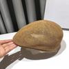 Casual Solid Color Straw Hat Sun Visor Sun Protection Panama Hat Mesh Breathable Adjustable Peaked Hat Seaside