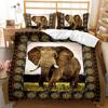 Animal Elephant Quilt Cover Three-piece Digital Printing Kit Bedding