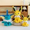 Cartoon Anime Sitting Posture Jolteon Vaporeon Eevee Toys Doll Children Back Cushion Figure Model Decorative Gifts