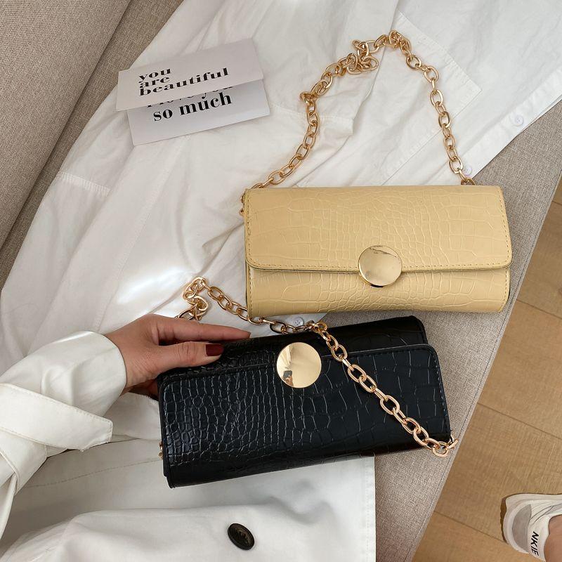 Bag Female New Tide Fashionable Hundred Crocodile Pattern Bag, Niche Shoulder Bag Armpit Bag, Fashion Simple Commuter Women's Bag