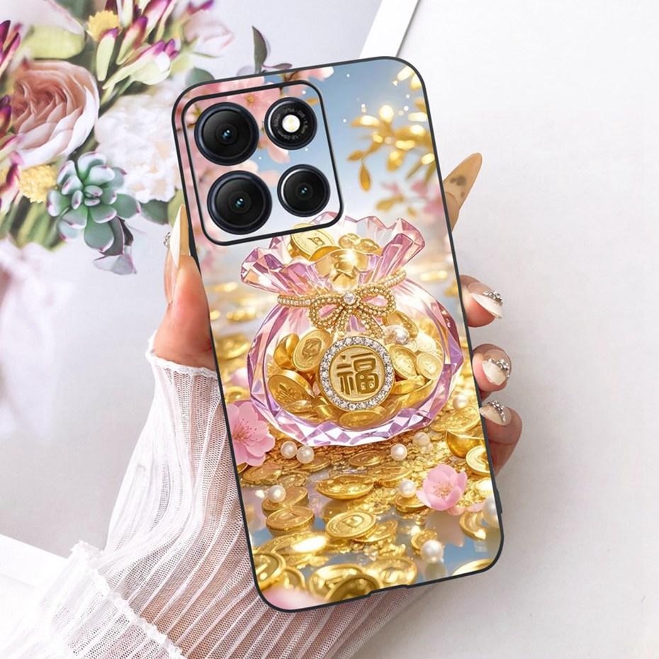 Fashion Crown Letter Case For Motorola Moto G86 G86Power Soft Black Silicone Back Cover For Moto G 86 G86 Power 5G Phone Cases