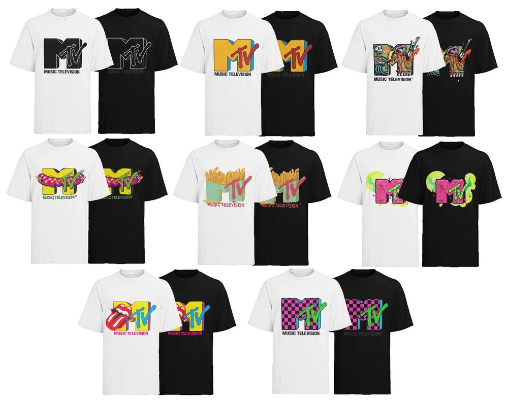 Retro MTV Shirt Herren Musik Television 80er 90er Herren Bio Baumwolle