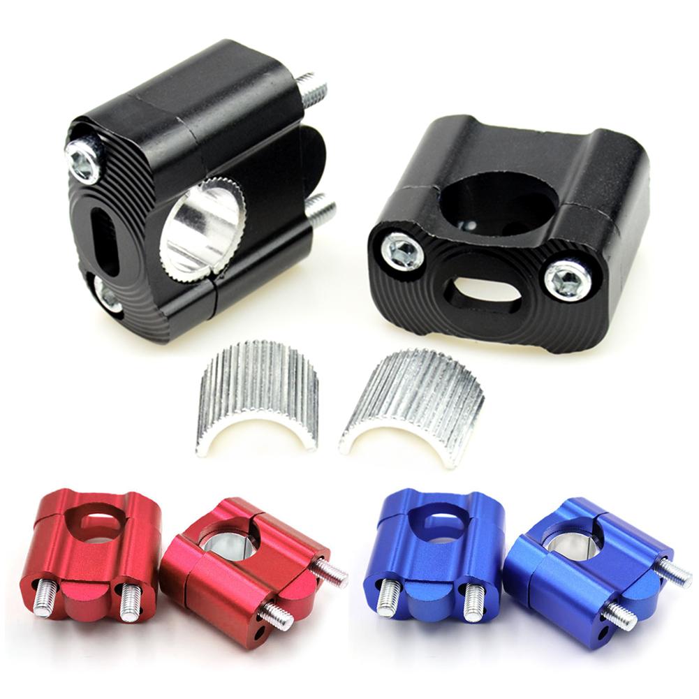 CNC Motorcycle Universal HandleBar Handle Fat Bar Risers Mount Clamp Adaptor 22mm 28mm For Pit Dirt Bike Racing Accessories