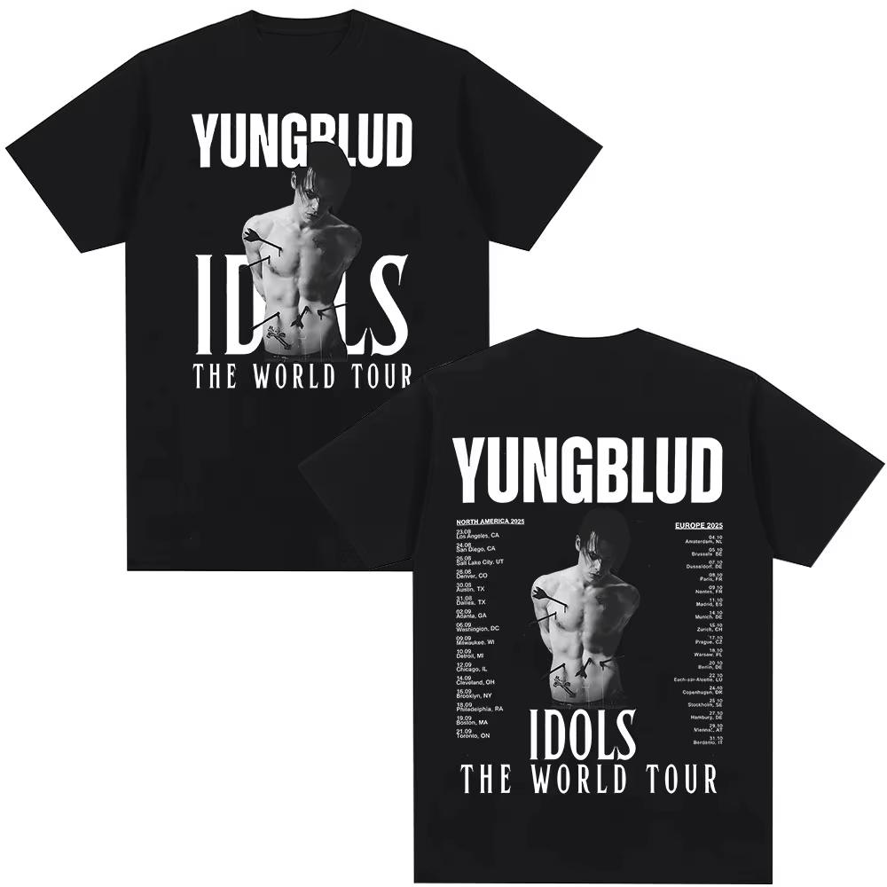 2026 SpringSummer Yungblud IDOLS World Tour Tshirt for Men and Women HipHop Casual Cotton Street Tshirt Yungblud IDOLS