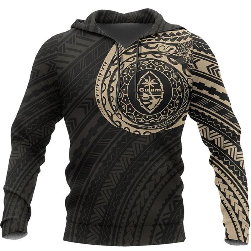 Spring Autumn Fashion Retro Men Hoodies Viking Wolf And Dragon Tattoo 3D Printed Men's Sweatshirt Unisex Long Sleeves Pullovers