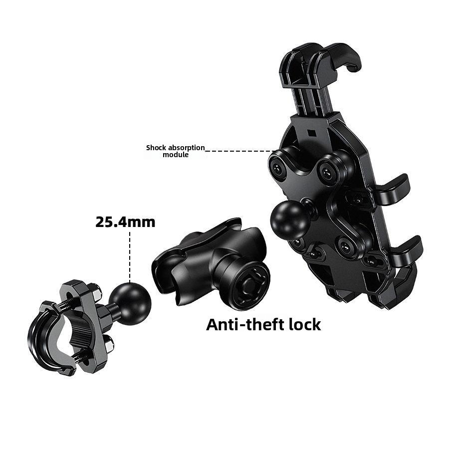 Amortisseur antivol pour moto, Support pour téléphone portable, Véhicule électrique, Navigation pour locomotive, Livreur Octopus, Support pour vélo