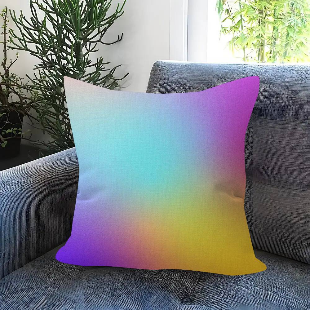 Gradient Halo Vintage Double-Sided Printed Pillow Cover Short Plush Suitable Living Rooms Bedrooms Sofas Throw Cushion Cover