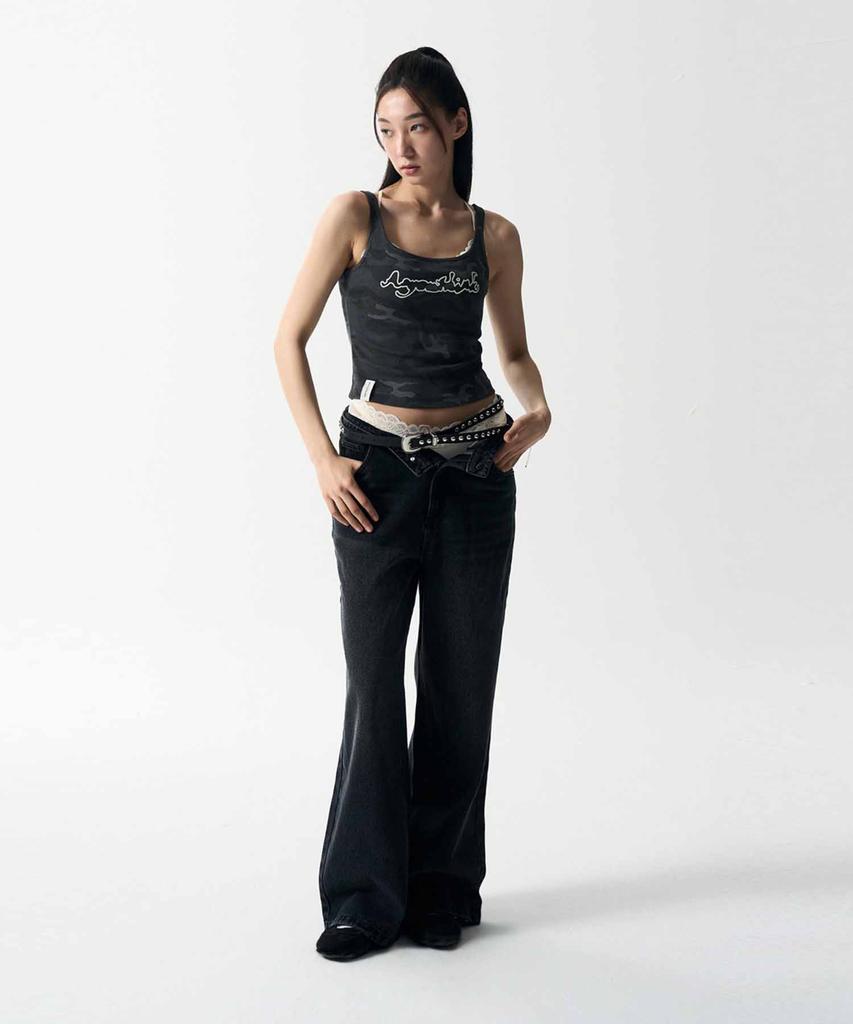 Aejyuttingkeumamaindeu Wide Denim Pants_Gray