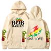 Sweat à capuche pour femme, motif rappeur Bob Marley, Legend Reggae One Love, manches longues, surdimensionné, streetwear