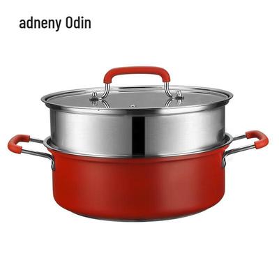 Adneny 28cm 2-Layer 410 Stainless Steel Steamer & Hot Pot