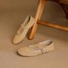 Retro Mary Jane shoes women's 2025 autumn French temperament elegant and simple square head shallow mouth inner height increase ballet shoes