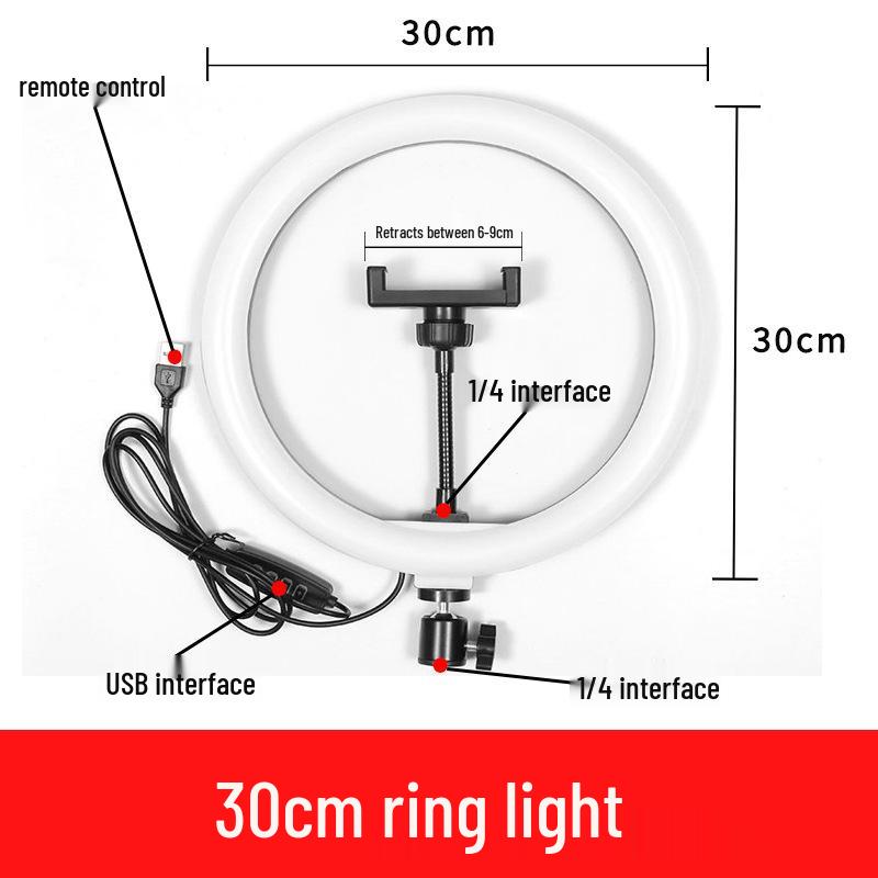Multi-Angle Metal Base Tripod with Three Clip Heads for Mobile Phone Live Streaming