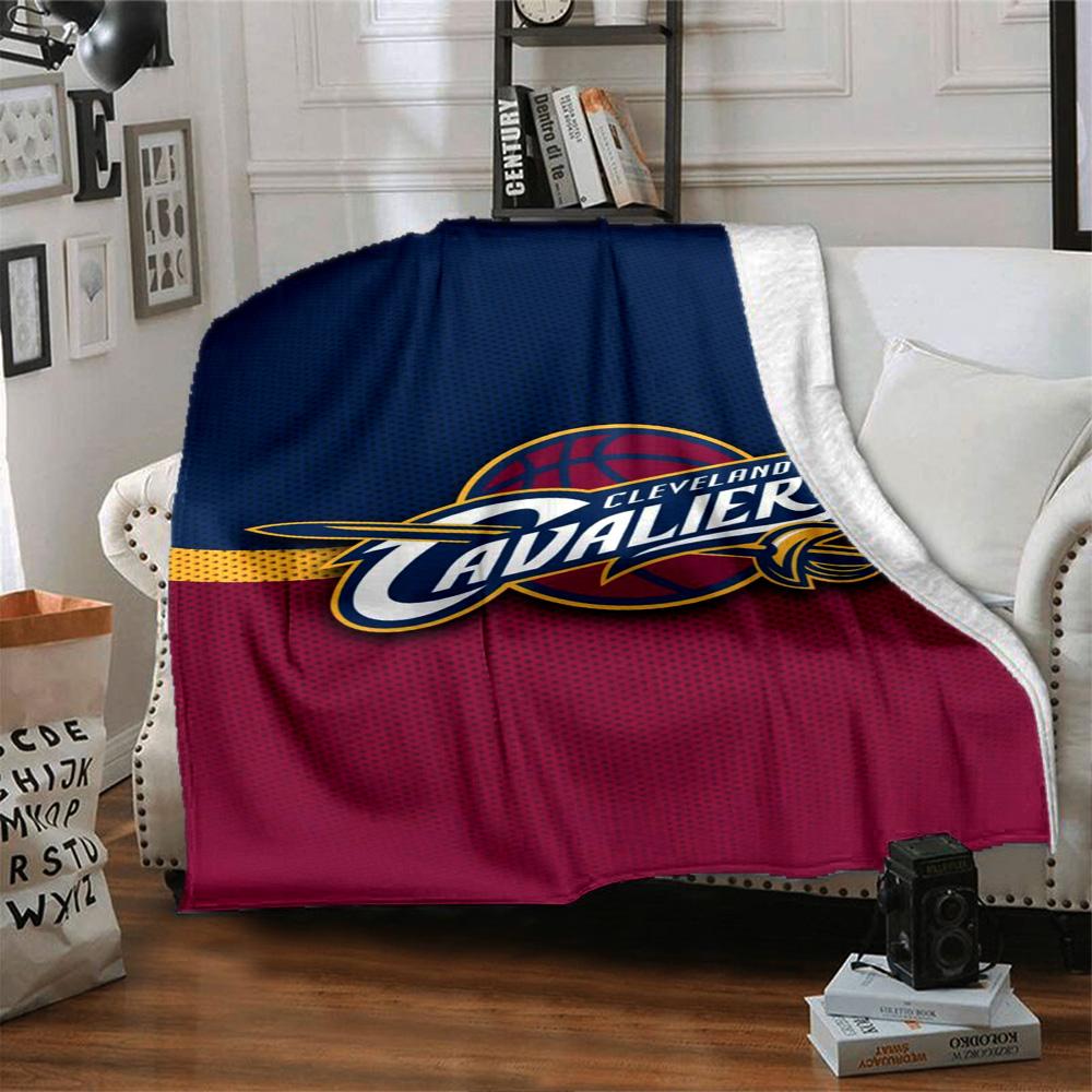 Cleveland Cavaliers Print Flannel Blanket High Quality Warm Comfortable Cover for All Seasons Perfect for Gifts Home Decor
