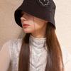 ELKE BLOEM FLOWER PATCH COTTON Black BUCKET HAT