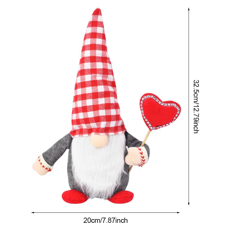 Cadeau Saint-Valentin Poupée en peluche Gnome sans visage Pour petit ami petite amie Noël Décoration de la maison Ornement du Nouvel An Cadeaux de mariage