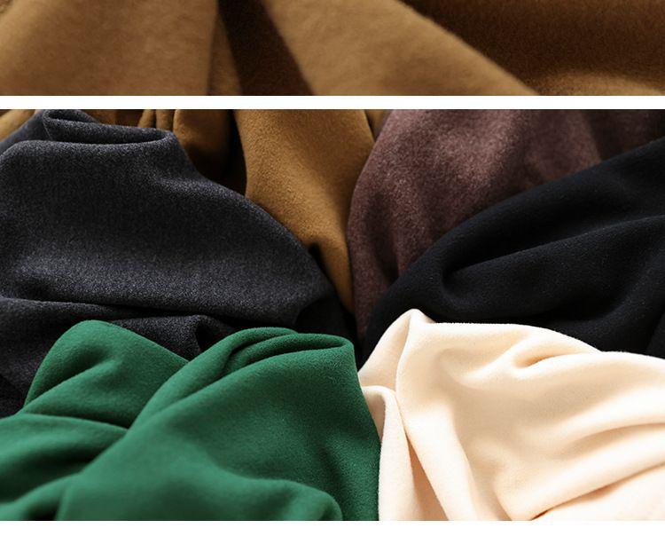 Women's Double-Sided Plush Splicing High-Collar Base Layer Shirt - Autumn/Winter Fashion Top
