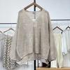 Sommer Art Fashion Hohl Gestricktes Hemd Vielseitiger V-Ausschnitt Hoodie Lazy Style Hoodie