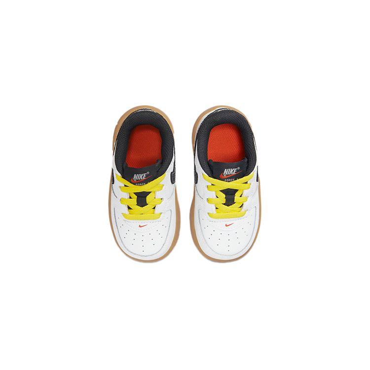 Nike Force 1 LV8 TD Go The Extra Smile Baby Sneakers White Yellow-Strike Gum-Light-Brown DO5863-100