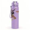 1PC Dancing Female Figure 750ml Sports Water Bottle Leakproof Straw Lid Outdoor Office Home