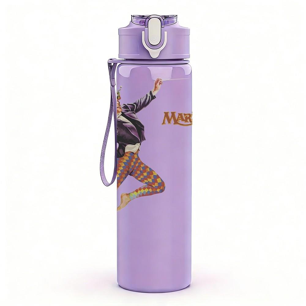 1PC Dancing Female Figure 750ml Sports Water Bottle Leakproof Straw Lid Outdoor Office Home