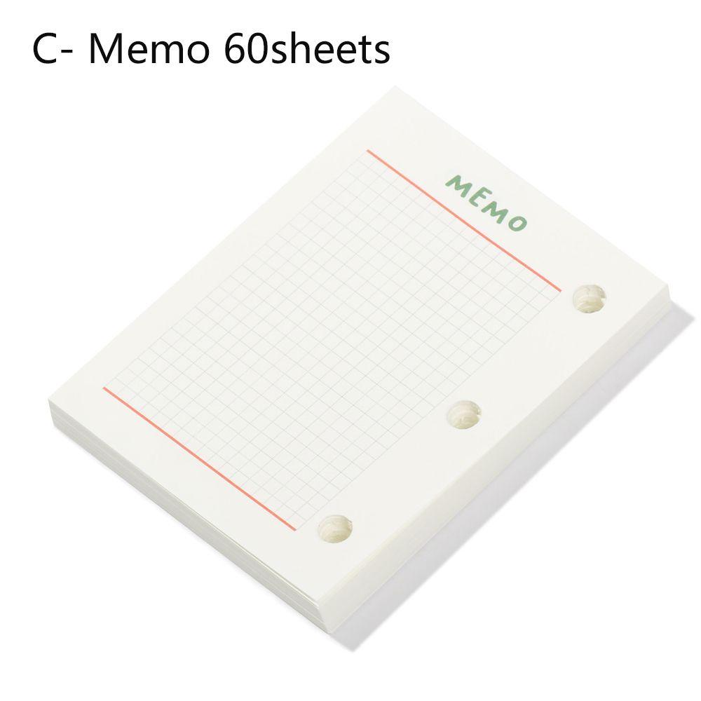 Daily Plan Notebook Inner Core Diary Book 3-hole Inner Pages Loose-leaf Refill Paper Refillable