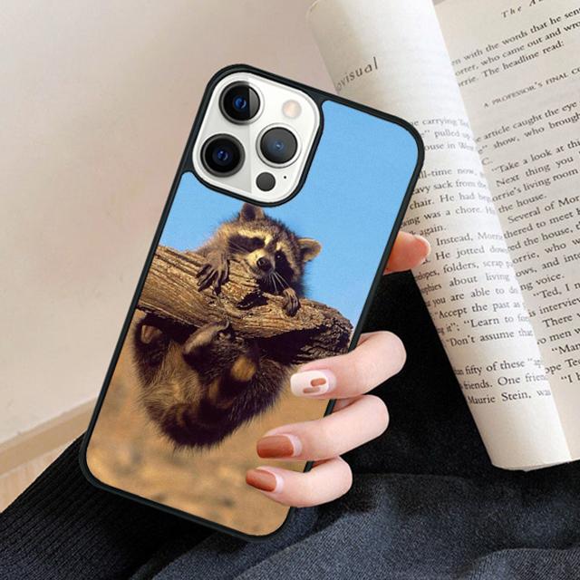 Kawaii Baby Raccoons Racoons Phone Case Back Cover for IPhone 18 17 Air 16 15 14 13 11 12 Pro Max Plus Fundas Coque