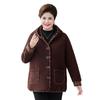 Plus Size Winter Sheepskin Fleece Jacket for Middle-Aged & Elderly Women