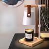 Festival Flammenlose Aromatherapie Schmelzlampe Zeitgesteuert Einstellbar Geschenk Nachttisch-Dekoration Hergestellt aus nordischem Holz Einstellbare Temperatur
