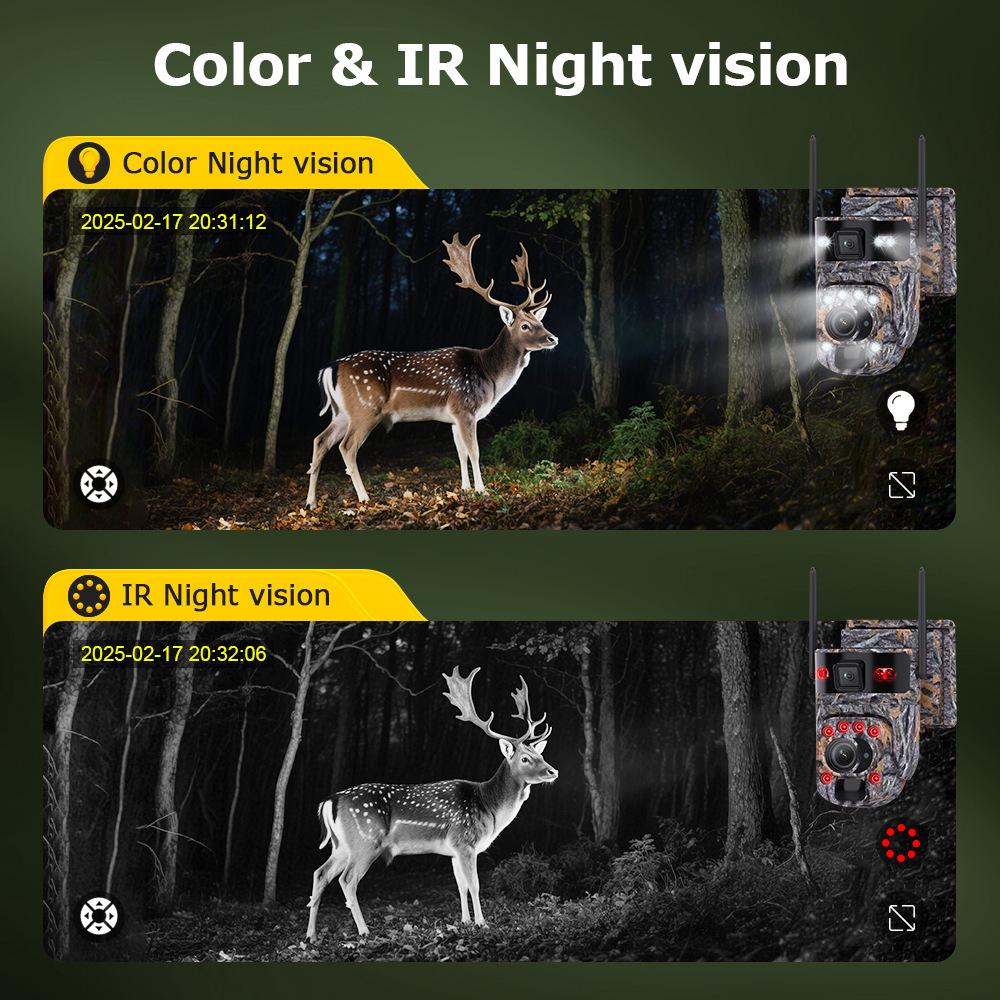 Cross-Border Solar Camouflage HD Night Vision Camera with Low Power Use
