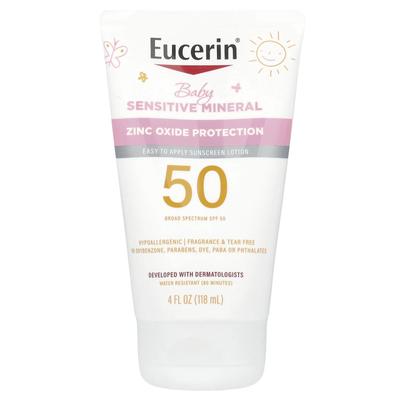 Infant, Sensitive Mineral Sun Protection Lotion, SPF 50, Fragrance-Free, 4 Fl Oz (118 Ml)