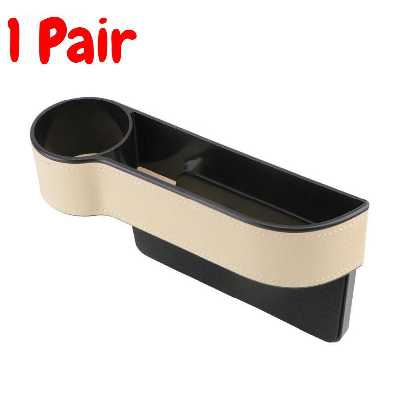 Leather Car Seat Gap Organizer Multifunctional Storage Box Pocket Catcher Cup Phone Bottle Holder Auto Interior Accessories