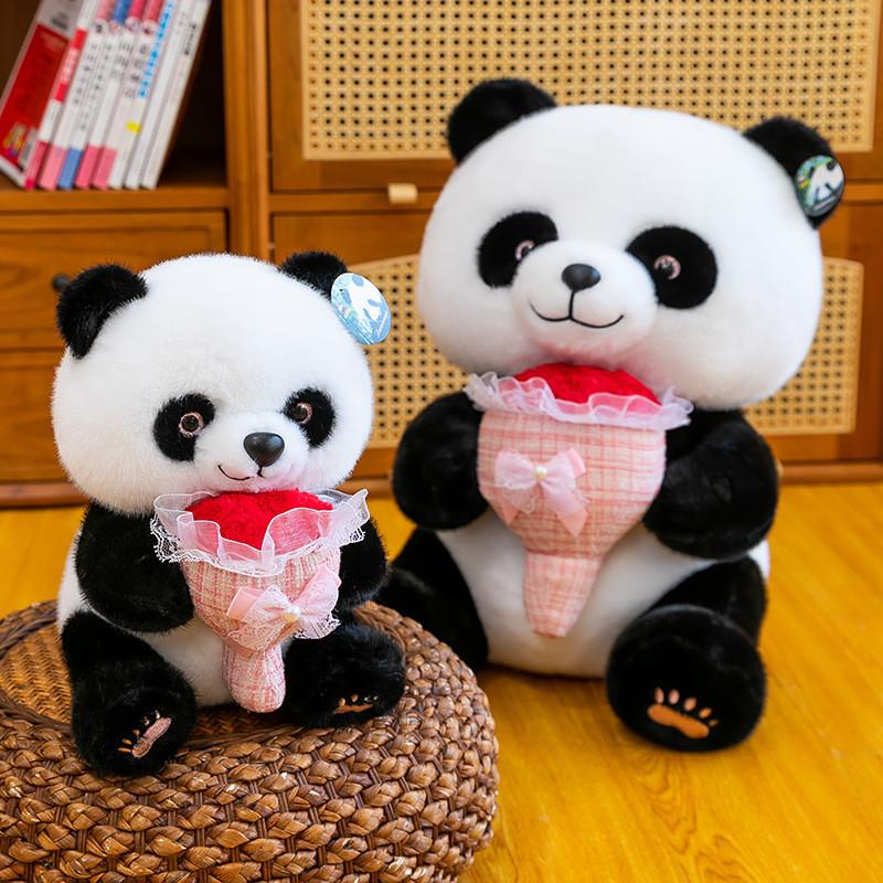 Peluche Panda Mignonne Animal en Peluche Dessin Animé Cadeau Pour Enfants et Adultes