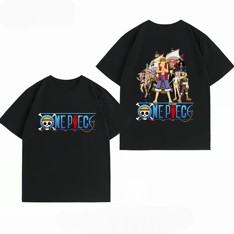 Unisex's Clothing New 100% Cotton Breathable Summer T-Shirt One Piece Luffy Print Casual Streetwear Unisex's T-Shirt