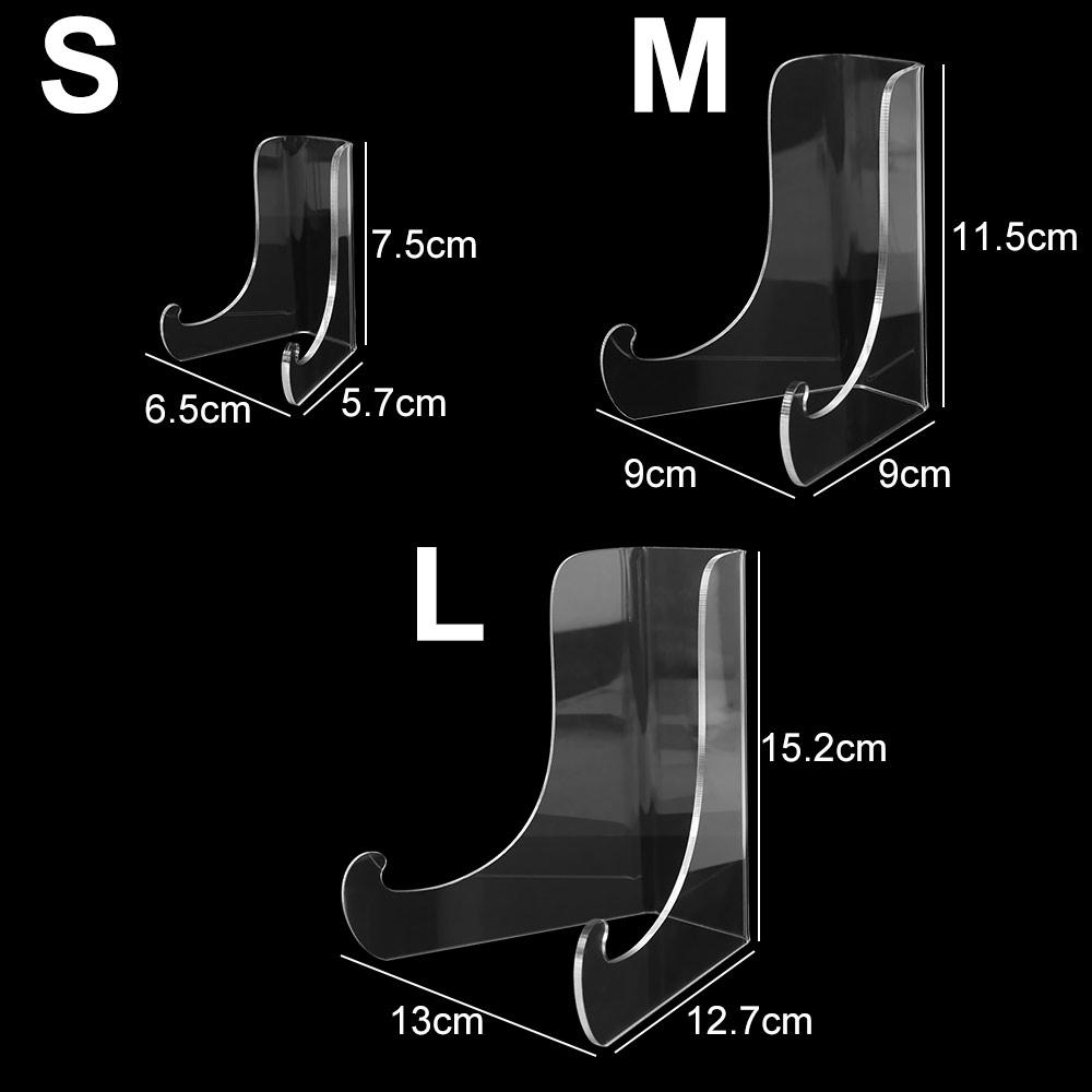 Shallow Support Ledges Acrylic Flat Plate Stand Clear Back Display Easel Stand 60-Degree Angle Elegant Book Stand Displaying