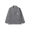 Hybrid Blazer Solid Color Logo Tag Multi-Pocket Jacket Suit Men Blazers Gray CHXJKF23A020L