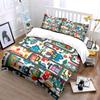 Colorful Road Playmat Set Soft Skin-Friendly Bedding Set Includes 1 Duvet Cover And 2 Pillowcase Gift