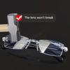 Reading Glasses Men Anti Blue Rays Presbyopia Goggles Women Vintage Rimless Eyewear Diopter +1.0 1.5 2.0 2.5 3.0 3.5 4.0
