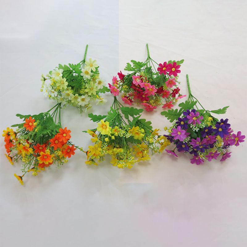 Realistic 28-head Artificial Daisy Chrysanthemum Flowers For Elegant Home Decor