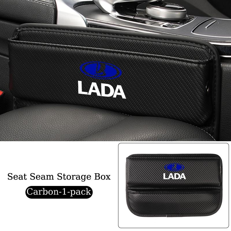 Car PU leather Seat Gap Storage BoxConsole Side Pocket For Lada Vesta Niva Samara Kalina Largus Priora Xray Granta