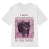 2025 I Have Microplastics In My Balls Funny Cat Meme T Shirt Fashion T-shirt Men's Women Casual Cotton Short Sleeve Hip Hop
